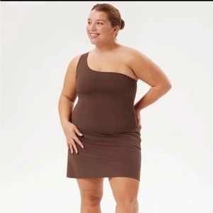 Girlfriend Collective Bianca one shoulder dress